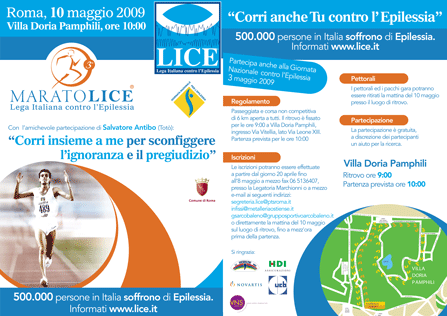 Roma - Giornata Nazionale per L'Epilessia 2009: Programma